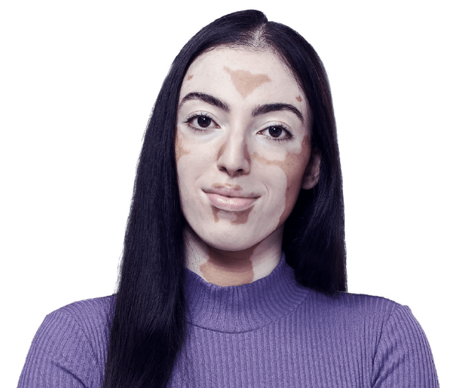 Woman looking forward smiling